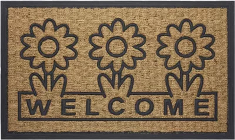 Achim Welcome Daisies Coir 18"X30" Doormat
