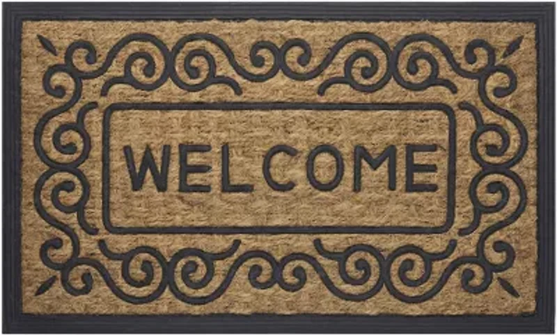 Achim Scrolls Scroll Rectangular Doormat