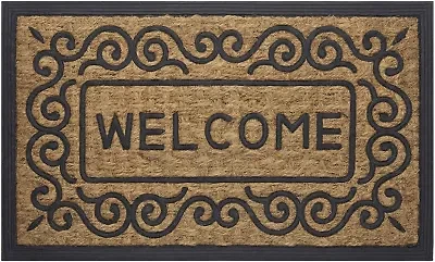 Achim Scrolls Scroll Rectangular Doormat