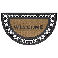 Achim Welcome Fleur De Lis Coir 18"X30" Wedge Doormat