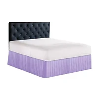 Elegant Comfort Luxury Wrinkle Resistant Stripe Bed Skirt - Pleated Tailored 14 inch Drop