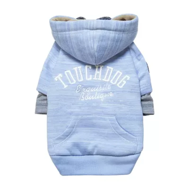 Touchdog Hampton Beach Designer Ultra Soft Sand-Blasted Cotton Pet Dog Hoodie Sweater