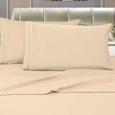 Elegant Comfort Wrinkle Resistant Bed Sheet set with Deep Pocket, HypoAllergenic