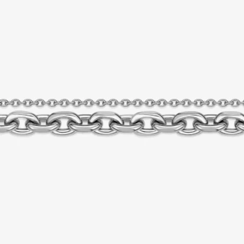 Mens Stainless Steel 22 Inch Link Chain Necklace