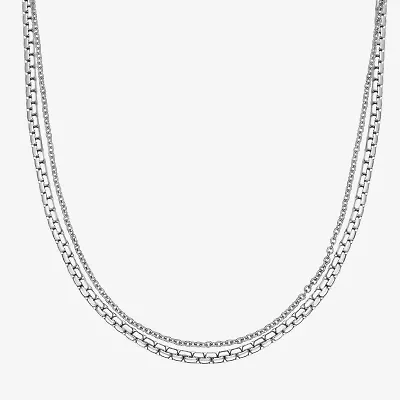 Mens Stainless Steel 22 Inch Link Chain Necklace