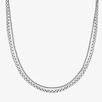 Mens Stainless Steel 22 Inch Link Chain Necklace
