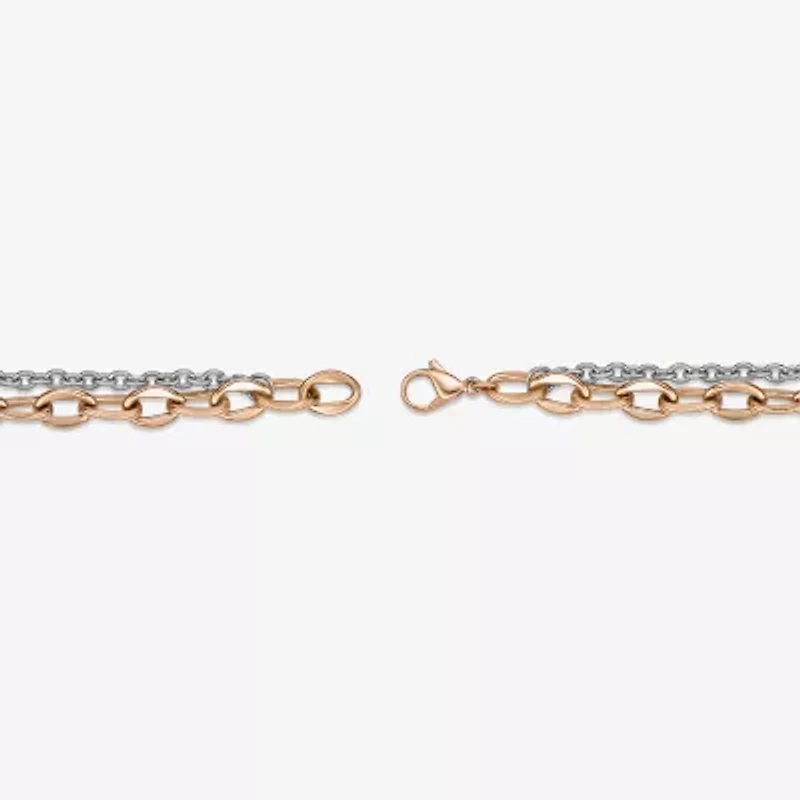 Mens Stainless Steel Inch Link Chain Necklace