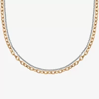 Mens Stainless Steel Inch Link Chain Necklace