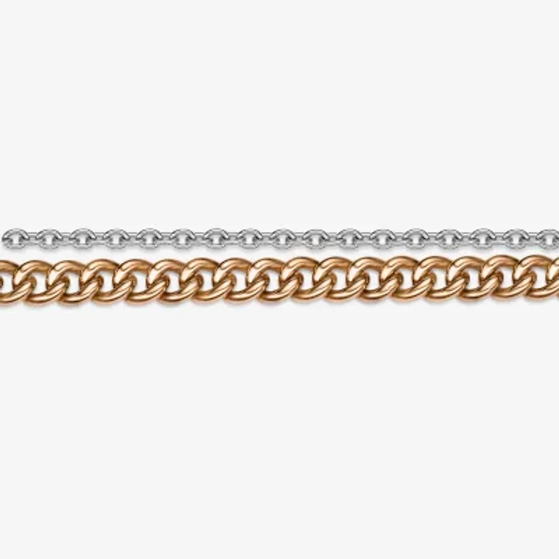 Mens Stainless Steel 22 Inch Curb Chain Necklace