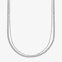 Mens Stainless Steel 22 Inch Wheat Chain Necklace