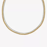 Mens Stainless Steel Inch Wheat Chain Necklace