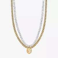 Mens Stainless Steel 24 Inch Bead Chain Necklace