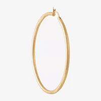 Womens 14K Gold Over Silver Sterling Silver 65mm Hoop Earrings