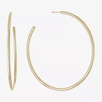 14K Gold Over Silver Round 86MM Hoop Earrings