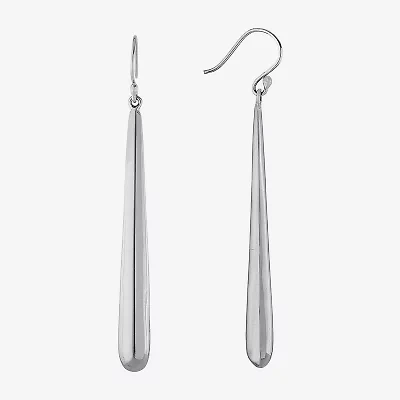Long Womens Sterling Silver Drop Earrings