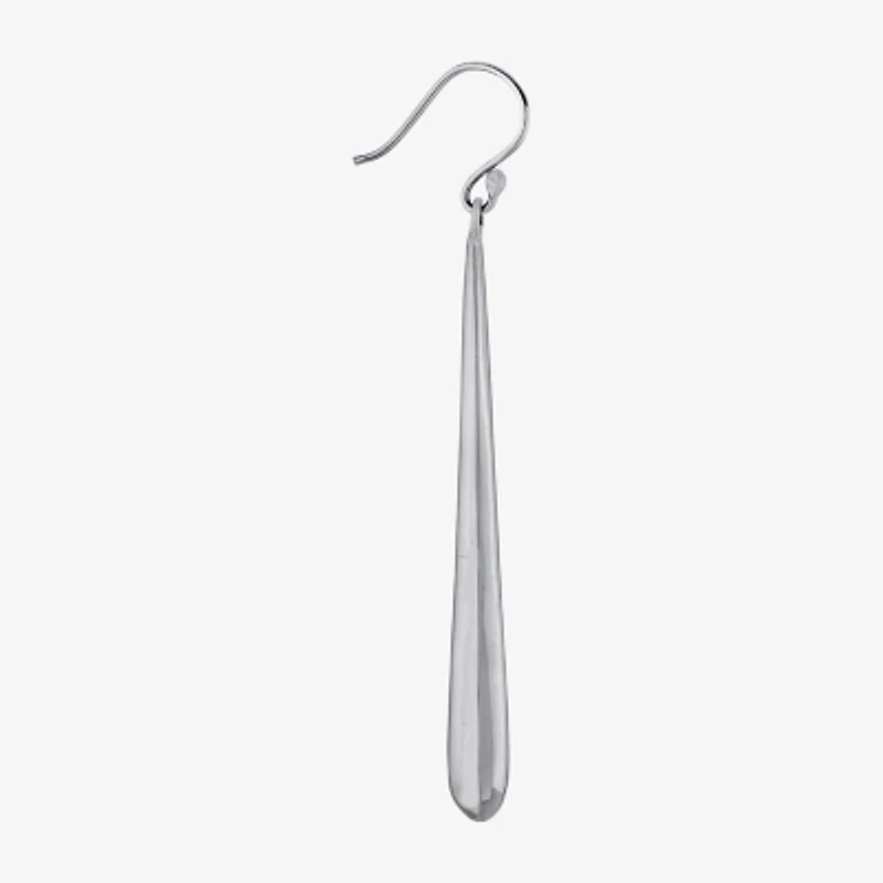Long Womens Sterling Silver Drop Earrings