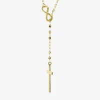 Womens 14K Gold Over Silver Cross 22 Inch Pendant Necklace