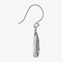 Womens Sterling Silver Pear Drop Earrings
