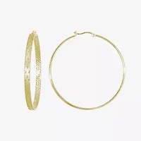 Womens 14K Gold Over Silver 50mm Hoop Earrings