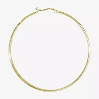 Womens 14K Gold Over Silver 50mm Hoop Earrings