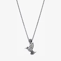 Hummingbird Womens White Mother Of Pearl Sterling Silver 16 Inch Pendant Necklace