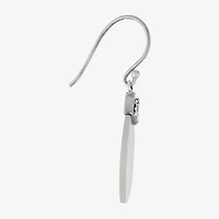 Bali Inspired Womens White Mother Of Pearl Sterling Silver Drop Earrings