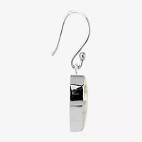 Everlasting Flower Limited Quantities! Real Pressed Flowers Womens Sterling Silver Heart Drop Earrings
