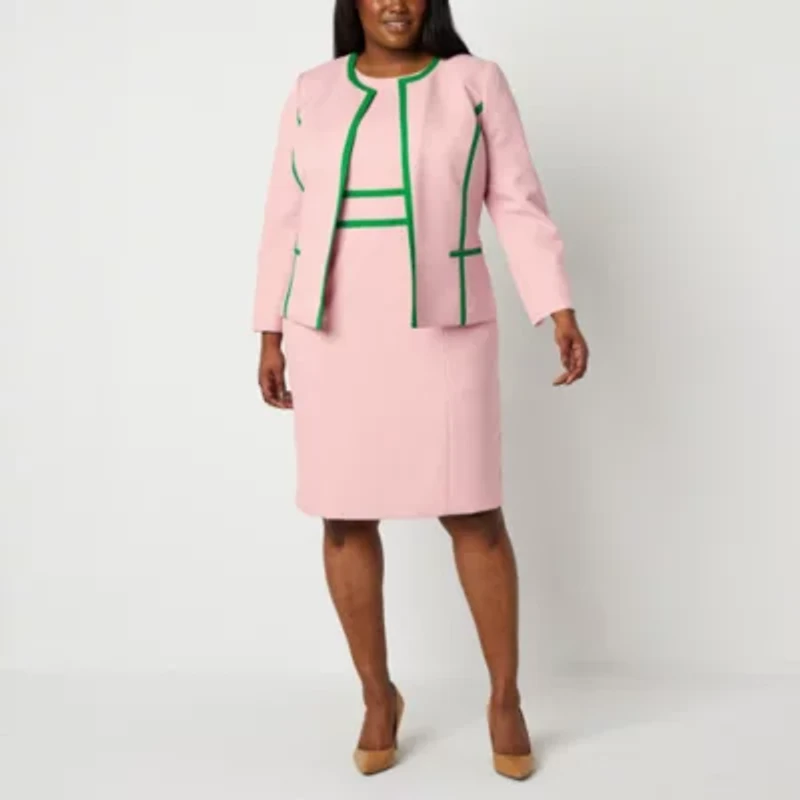 Black Label by Evan-Picone Womens Plus Classic Fit Suit Jacket