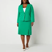 Black Label by Evan-Picone Womens Plus Suit Skirt