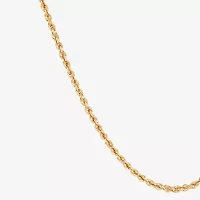 14K Yellow Gold 1.8mm Hollow Rope Chain Necklace