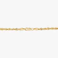 Unisex Adult 10K Gold 22 Inch Rope Chain Necklace