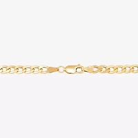 Mens 10K Gold 8.5 - 10 Inch 6mm Semi-Solid Curb Bracelet