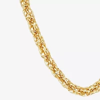 Unisex Adult 10K Gold 24 Inch Link Chain Necklace