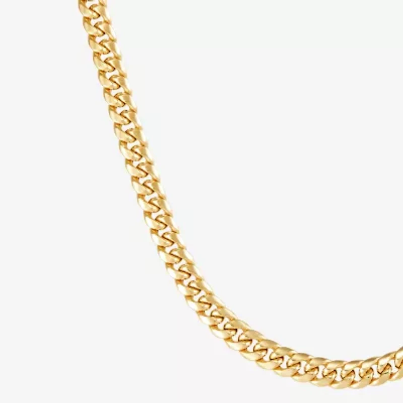 Mens 10K Gold 24 Inch Curb Chain Necklace
