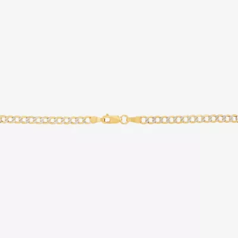 Unisex Adult 14K Gold 16 Inch Curb Chain Necklace
