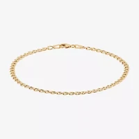 Made in Italy Womens 14K Gold Hollow 7.5 Inch Link Bracelet