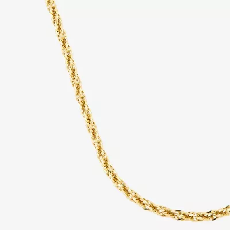 Womens 10K Gold 22 Inch Link Chain Necklace