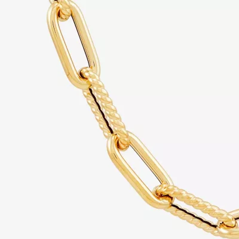 Womens 14K Gold 17 Inch Link Necklace