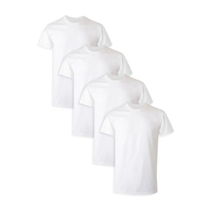 Hanes Mens 4 Pack Short Sleeve Crew Neck Moisture Wicking T-Shirt Big