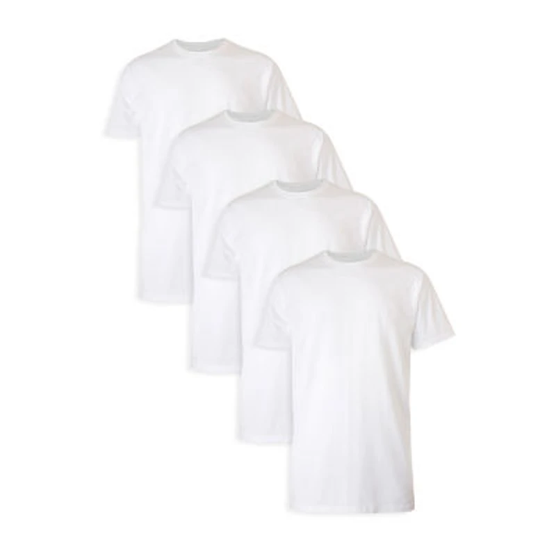 Hanes Mens 4 Pack Short Sleeve Crew Neck Moisture Wicking T-Shirt Tall