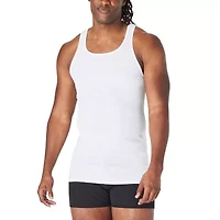 Hanes Mens Round Neck Sleeveless 5 Pack Tall Tank