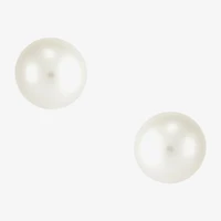 Certified Sofia™ 10K Gold 7-7.5mm Cultured Freshwater Pearl Stud Earrings