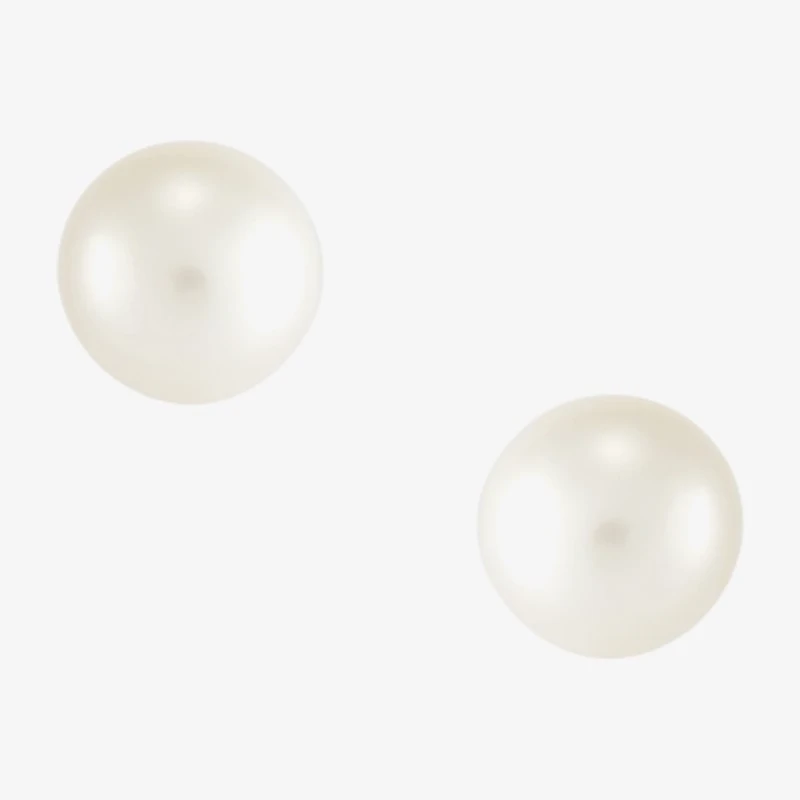 Certified Sofia™ 10K Gold 8-8.5mm Cultured Freshwater Pearl Stud Earrings