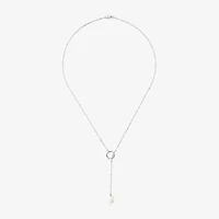 Womens Dyed White Cultured Freshwater Pearl Sterling Silver 18 Inch Pendant Necklace