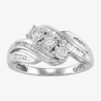 Love Lives Forever 1/2 CT.T.W. Round White Natural Diamond 10K Gold 3-Stone Ring