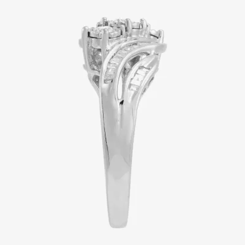 Love Lives Forever 1/2 CT.T.W. Round White Natural Diamond 10K Gold 3-Stone Ring