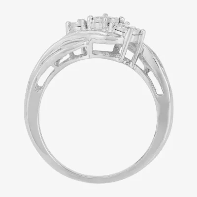 Love Lives Forever 1/2 CT.T.W. Round White Natural Diamond 10K Gold 3-Stone Ring