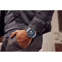 Bulova Marine Star Series A Mens Automatic Chronograph Silver Tone Stainless Steel Bracelet Watch 98a302