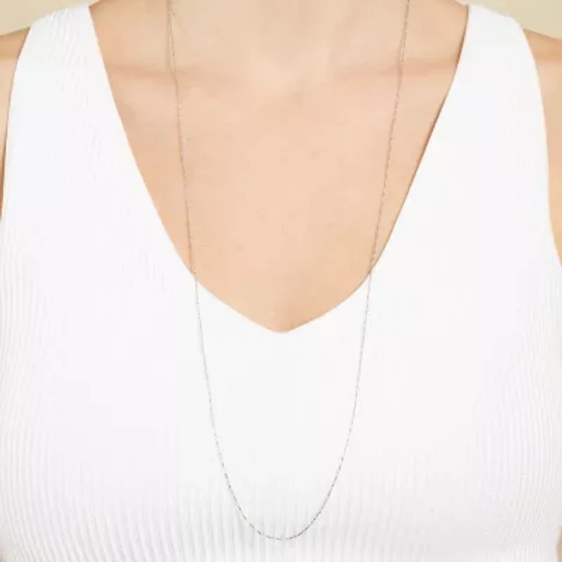 Silver Reflections Pure Over Brass 16-30" Chain Necklace