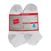 Hanes Ultimate Mens Multi-Pack 12 Pair Low Cut Socks